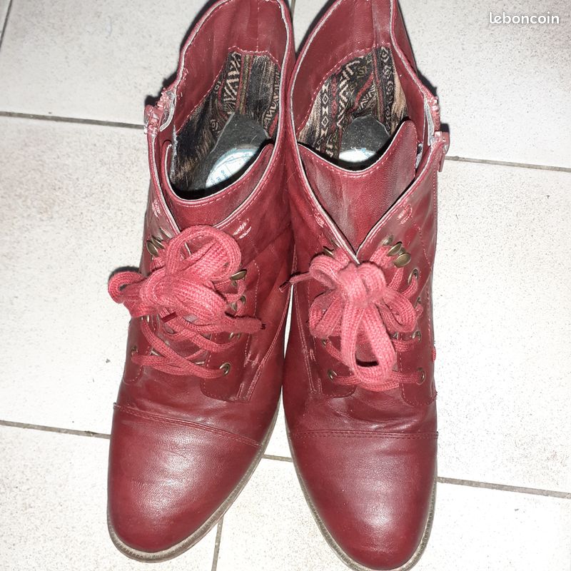Bottine bordeaux 39(hj) (image 1)