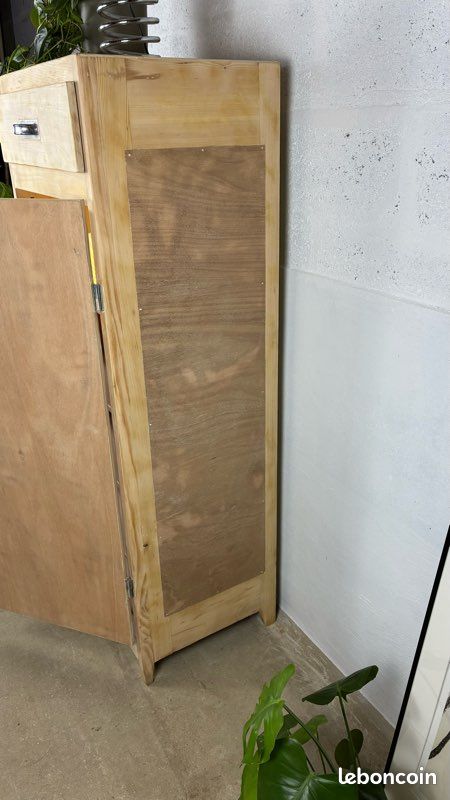 Bonnetière / armoire parisienne vintage en bois (image 6)