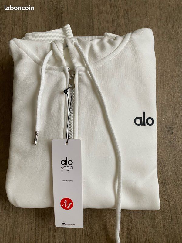 Sweat-shirt à capuche Accolade en coton mélangé en gris – Alo