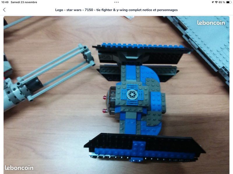 Lego - star wars - 7150 - tie fighter & y-wing complet notice et personnages (image 7)