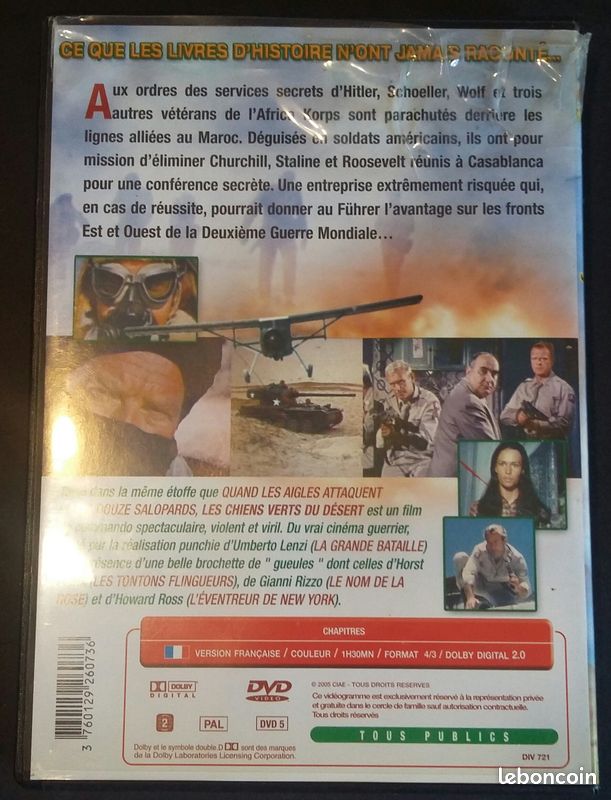 Vend Film LES CHIENS VERTS DU DESERT en Dvd 💿 (image 2)