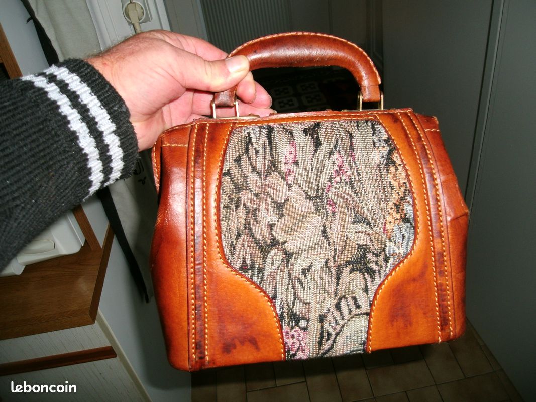 Sac a main gladstore en cuir et tapisserie (image 5)