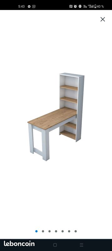 Table/Bureau à étagère (image 1)