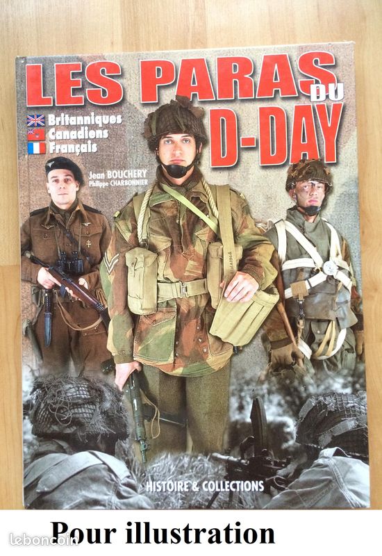 Ww2 Porte carte Normandie Canada Dieppe SAS FFL RCP Airborne DFL Casque Veste (image 6)