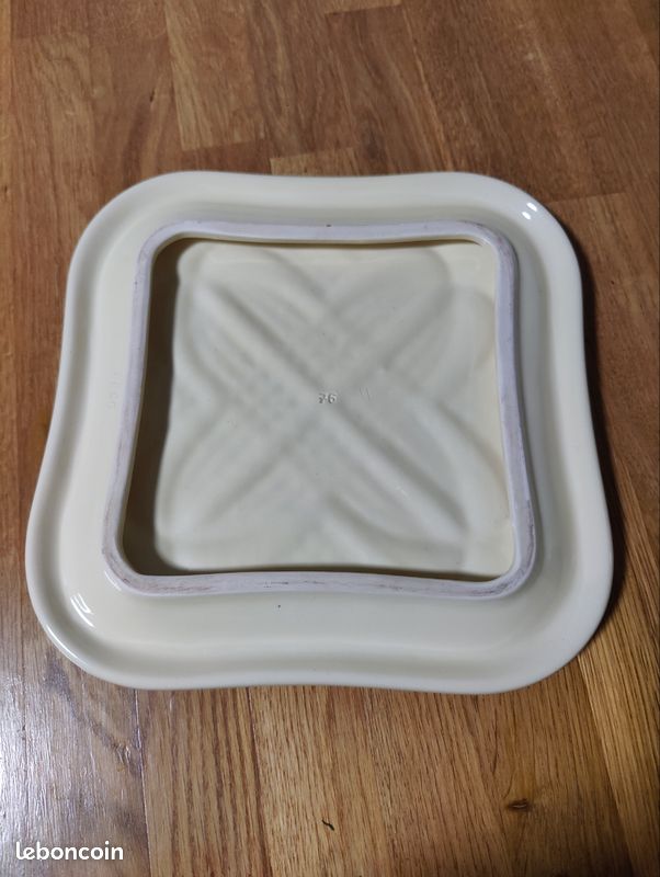 Dessous De Plat (trivette) Céramique Vintage – Vert – Numéroté Verceram