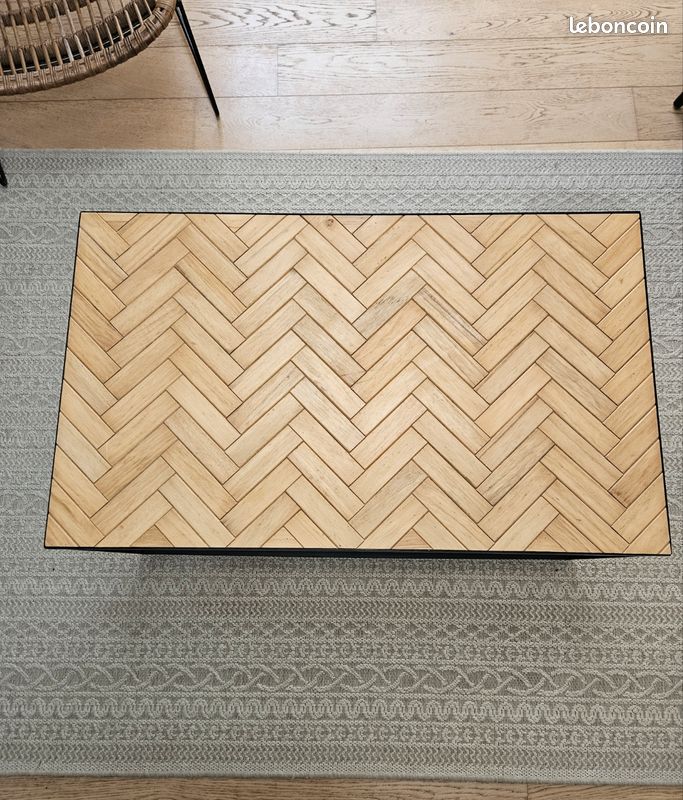 Table basse bois et métal (image 3)