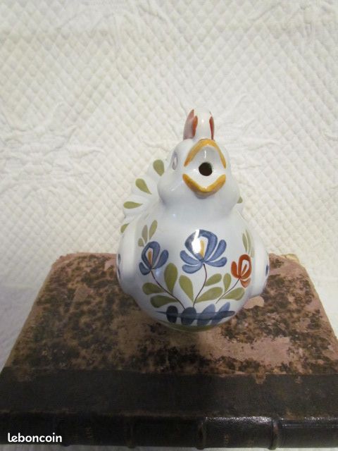 8/Tire ficelle faïence de Desvres décor Chaumière "Poule" (image 1)
