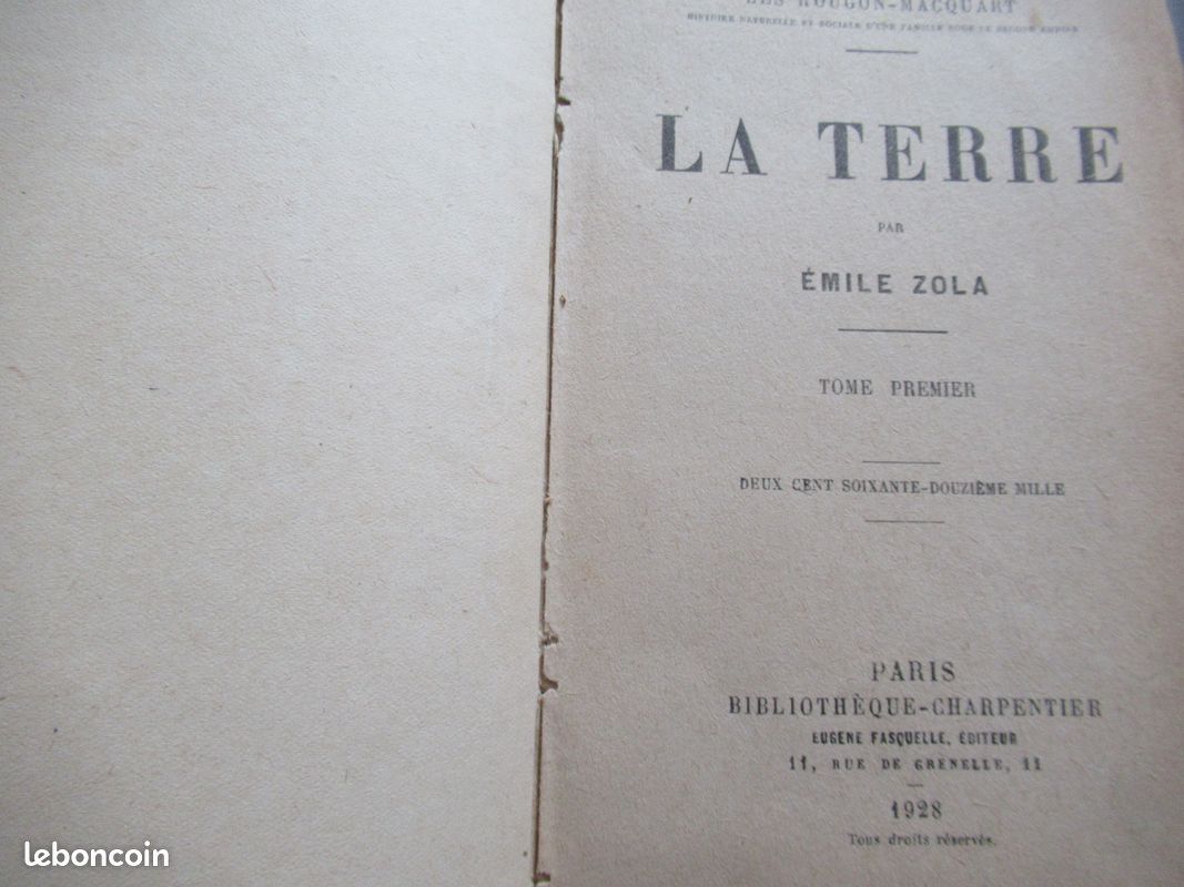 Emile Zola 6 volumes - l'argent - l'assomoir + (image 3)