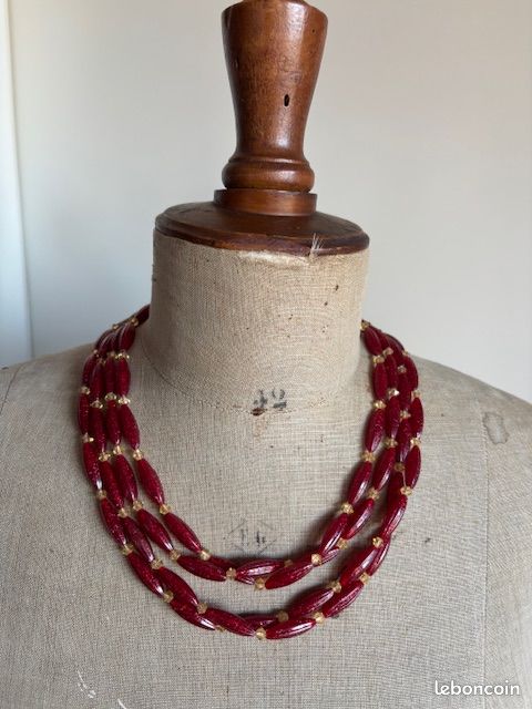 Collier Ancien En Perles - Occasion - État Très Bon (TBE)