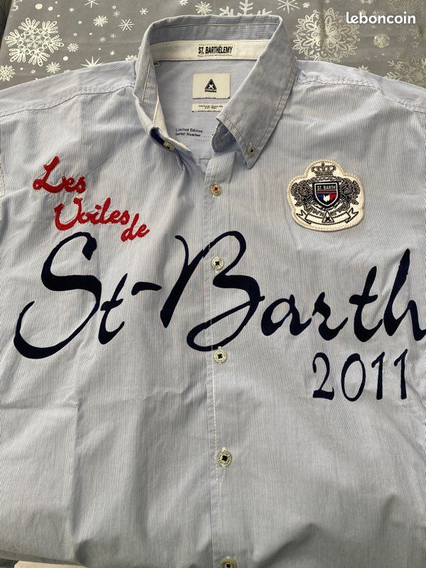 Chemise Homme Gaastra En Coton Bleu Marine à Carreaux - Taille M Manches Longues, Occasion Très Bon état