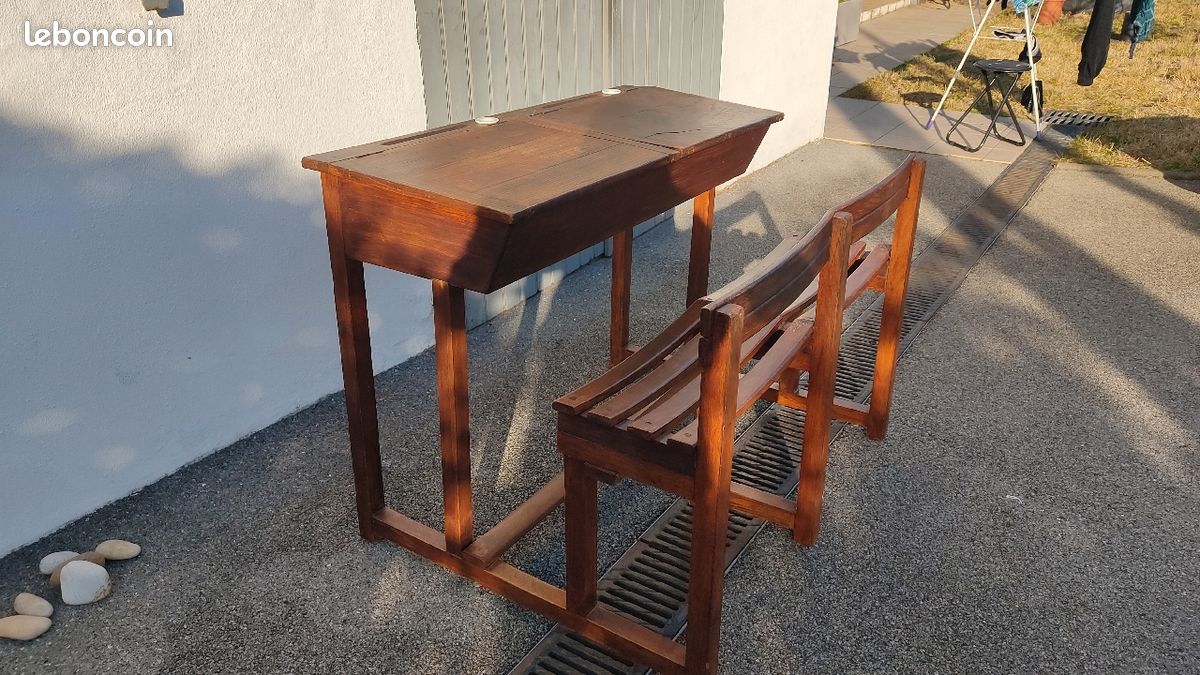 Joli bureau pupitre avec encrier d origine (image 4)