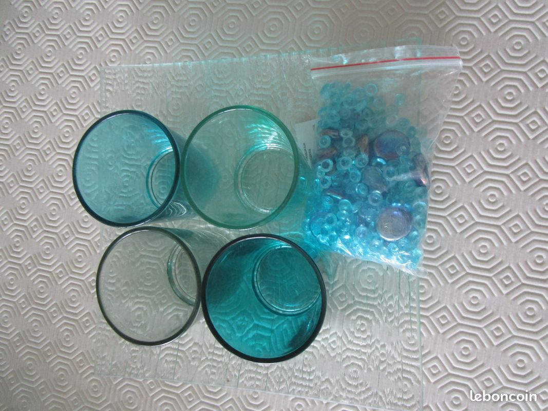 Plateau + 4 Verres pour bougies lumignons (image 4)