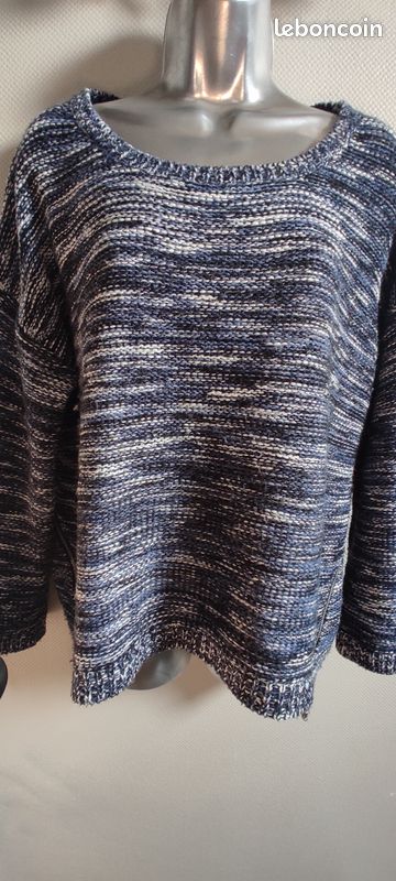 Pull femme demi-saison , Mim , 40,42 , bleu chiné - Vêtements
