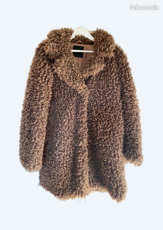 Veste Fausse Manteau Bouclette Femme Zara Femme ZARA Femme Manteau - Main Image
