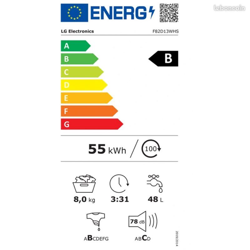 Vends lave/linge LG 8kg (image 5)