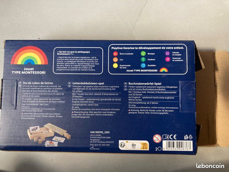 Jeu de cubes et lettres apprentissage montessori langue anglais (image 5)
