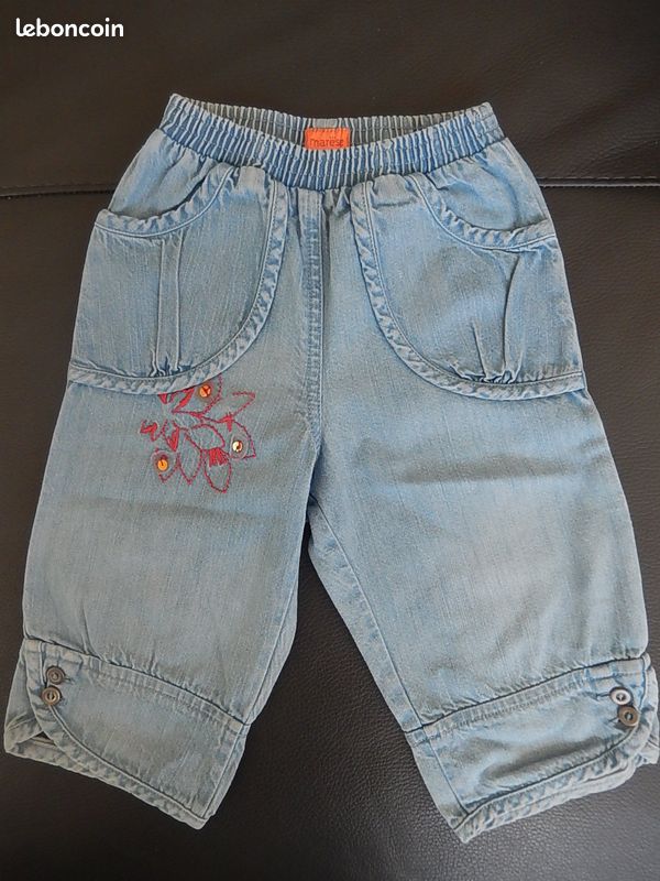 Pantalon en jean / Pantacourt MARESE fille 2 ans (image 1)