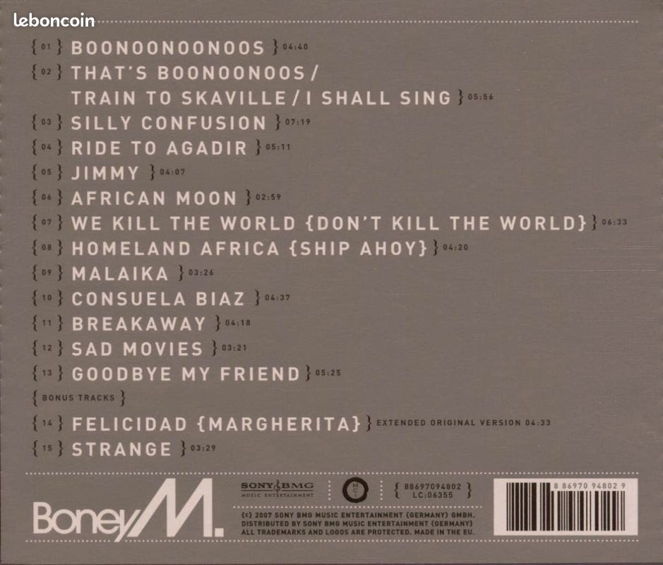 BONEY M. • Boonoonoonoos (Remastered) / CD OCCASION / Pop, Disco (image 2)