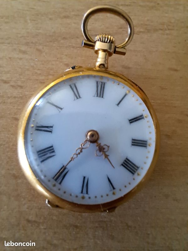 Petite Montre à Gousset Femme En Or 18 Carats - Poids 23,8 G - Occasion Très Bon état