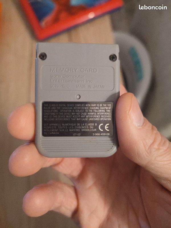 Étui Pour Carte Mémoire PlayStation 1 (PS1) - Modèle Rare Japonais Non Vendu, Blanc