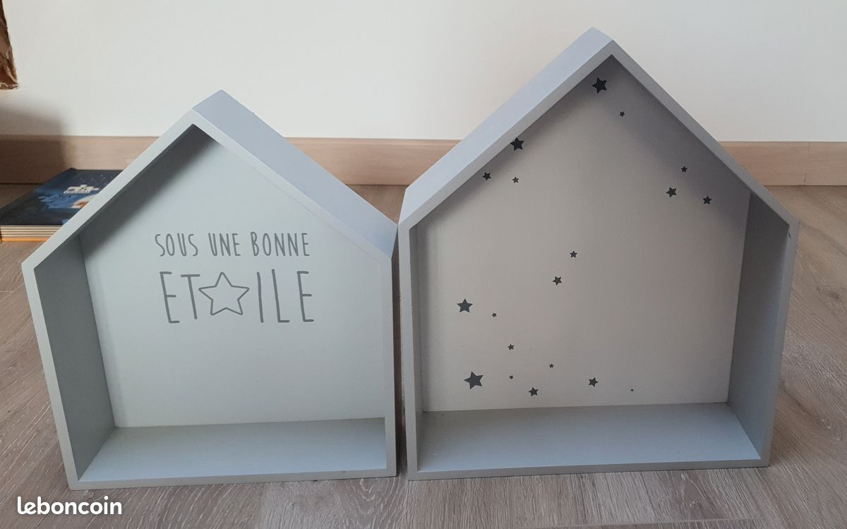 Étagère cabane étoile gris maison du monde (image 1)