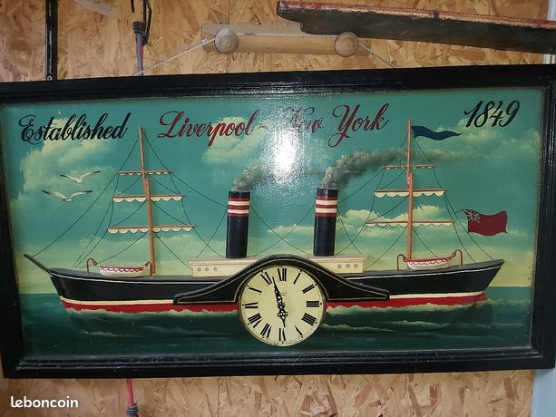 Tableau Country Corner – Décor Maritime Bleu – Bois – 72x47 Cm