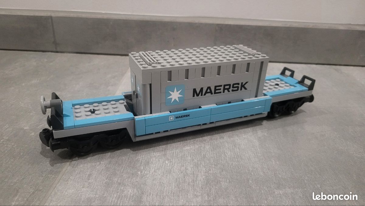 Lego 10219 maersk wagon conteneur train trein - Jeux & Jouets