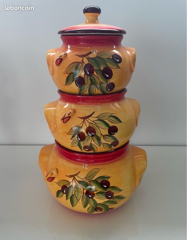 Pots en faïence pour oignons, ail, échalotes… (image 1)