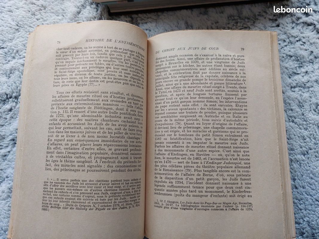 Histoire de l'antisémitisme, du Christ aux Juifs de Cour, de Léon POLIAKOV, éditions Calmann Lévy, 1955 (image 3)