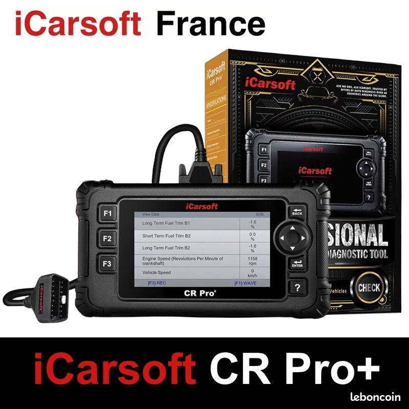 ICarsoft CR Pro Plus - Valise Diagnostic Automobile Multimarques en  Français Scanner Diag OBD2 - Équipement auto
