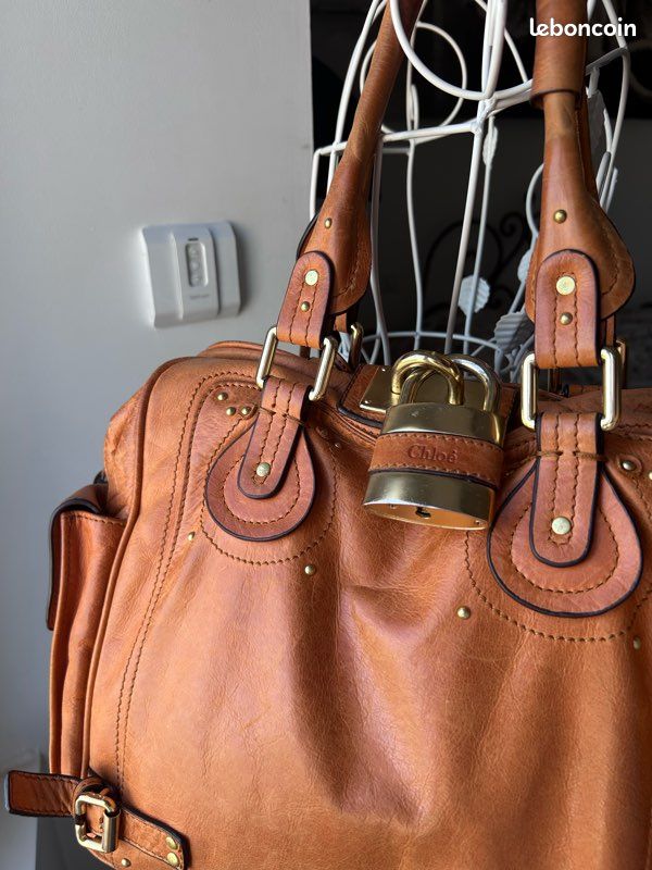Sac à main Chloé en cuir camel (image 8)