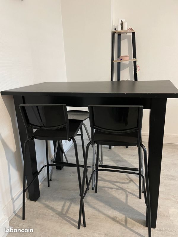 Table haute + 4 chaises (image 2)