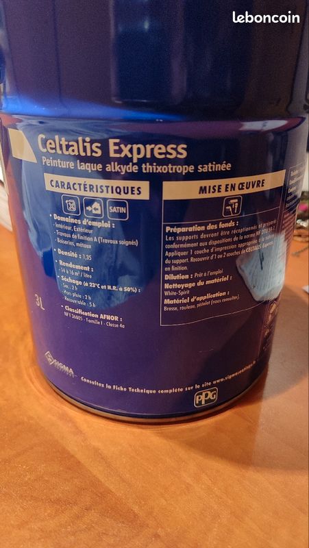 Peinture acrylique 3L menuiserie noire (image 2)