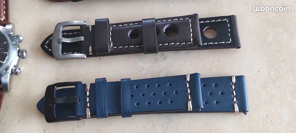 Bracelet montre simili cuir 22 mm différents modèles (image 12)
