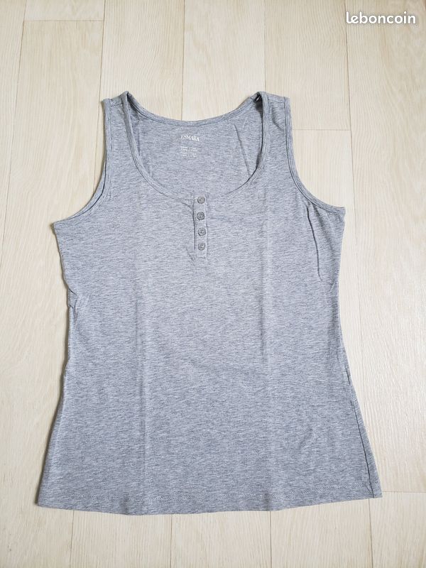 Débardeur Fortuna gris S Max Mara en solde