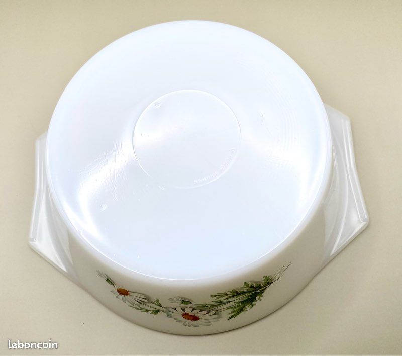 Cocotte Arcopal Vintage – Décor Fleuri, Blanc, Plat à Four Ovale