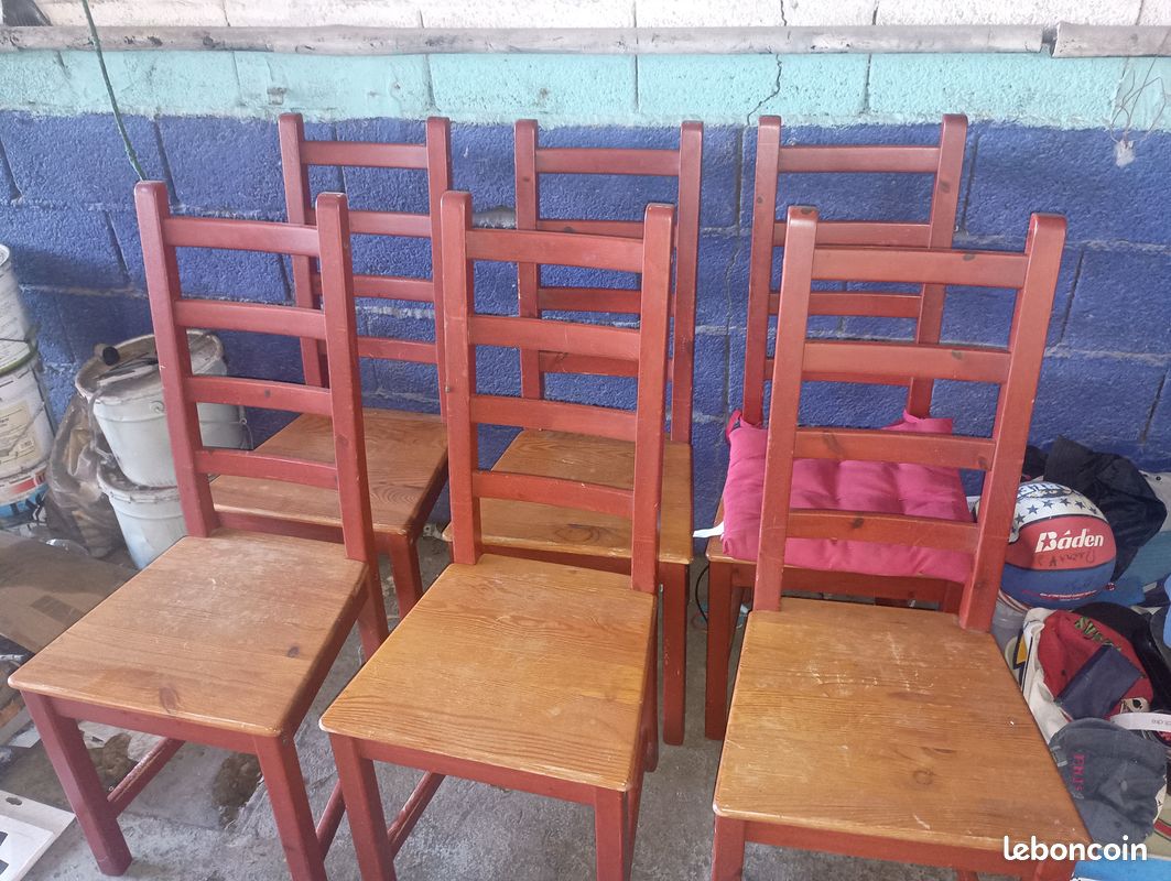 Chaises 6. Bois vernis (image 2)