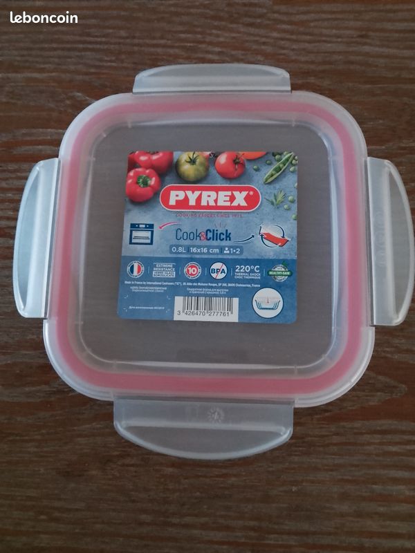 Pyrex Freshlock Boîte de conservation alimentaire en verre, couvercles