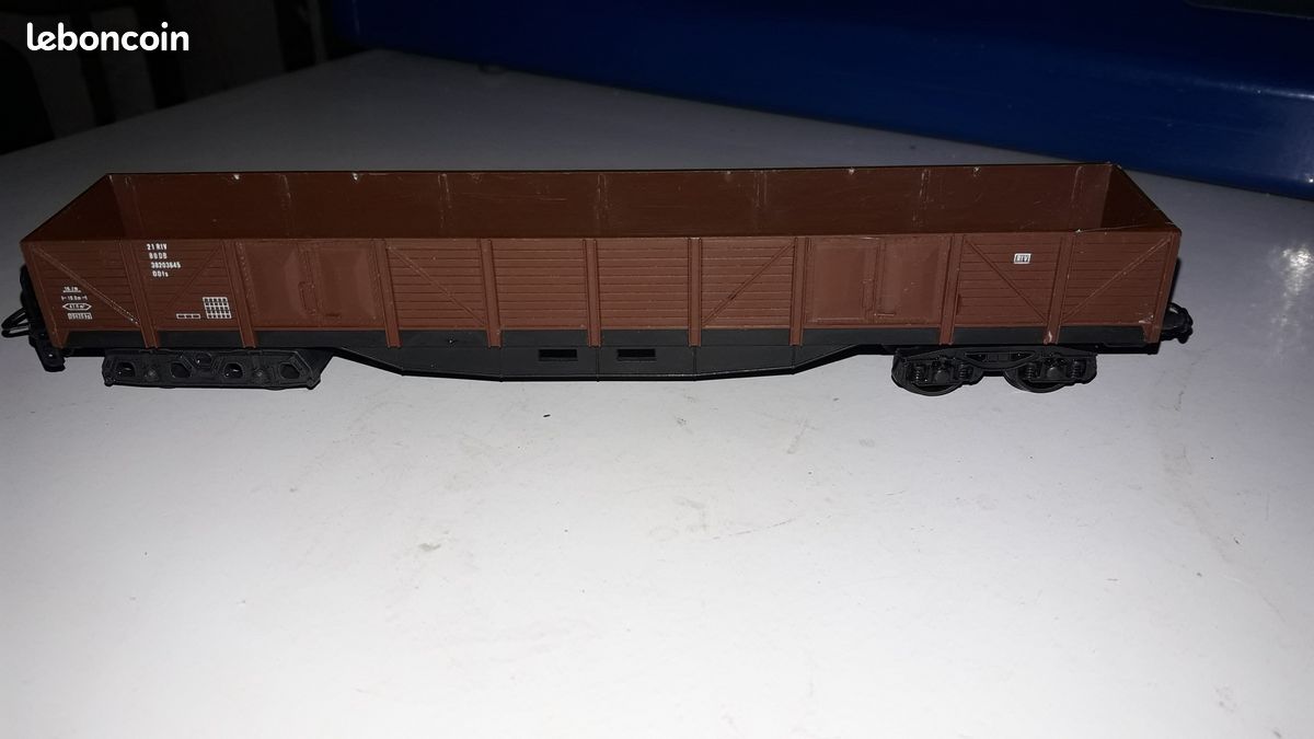 JOUEF HO WAGON TOMBEREAU 2 ESSIEUX REF 6230 Lg 11 cm 1960 BON ÉTAT