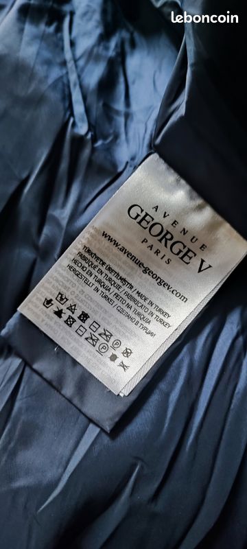 B11m: Doudoune épaisse "Avenue Georges IV Paris". Neuf. Bleu Navy. Taille M (image 18)