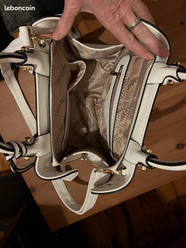 Sac à main Dalery cuir blanc jamais porté (image 2)