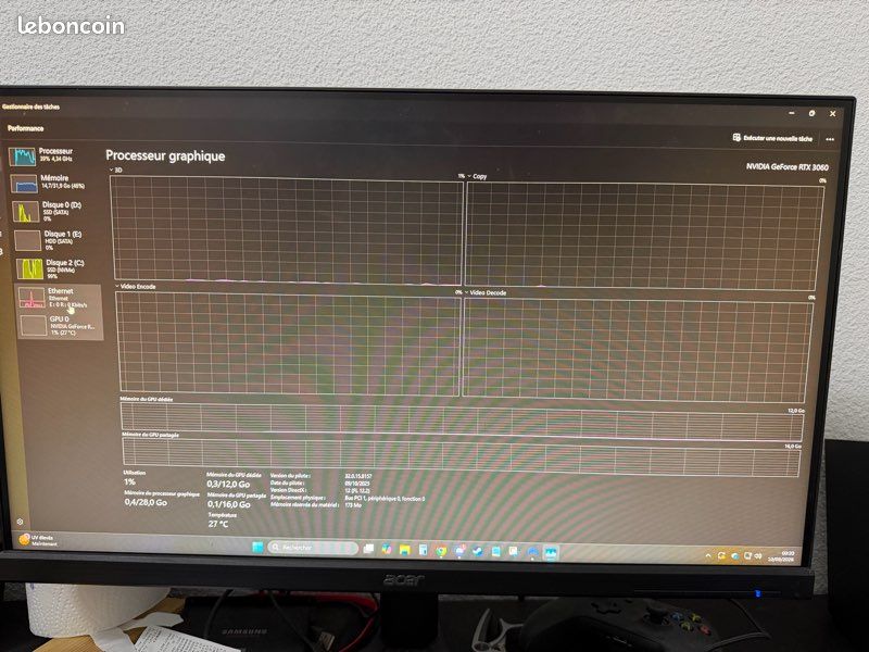Pc Gamer RTX3060 12gb, 32go RAM, I5 9600k (image 5)