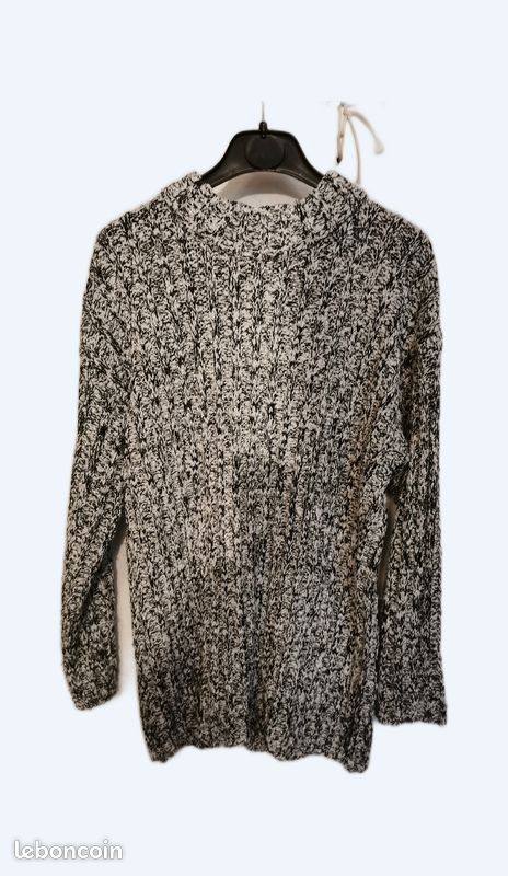 Tricot noire blanc (image 1)
