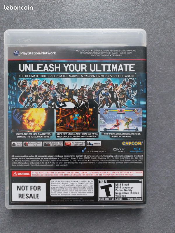 Ultimate Marvel vs. Capcom 3 sur PlayStation 3