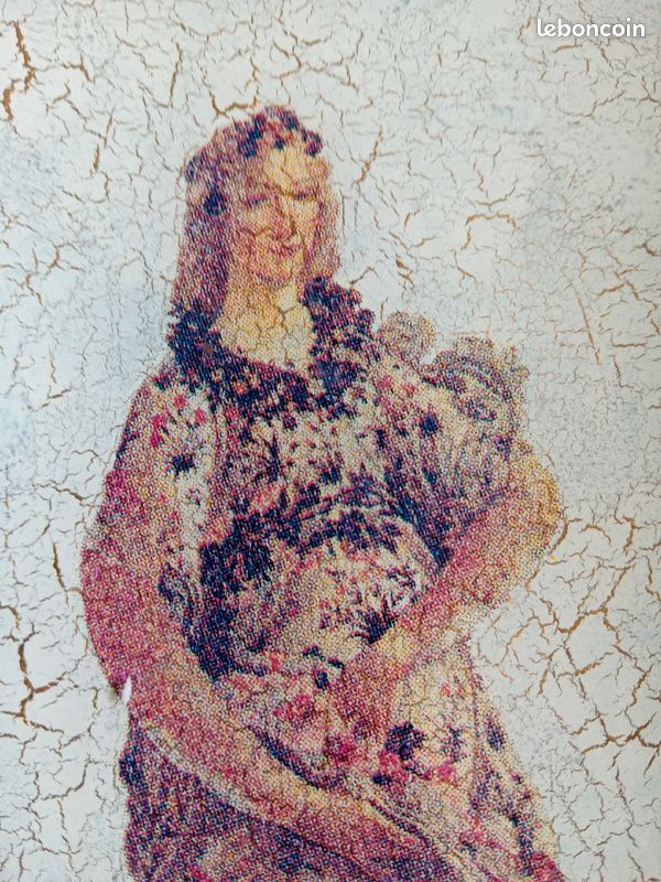 Plate en verre vintage art (image 2)