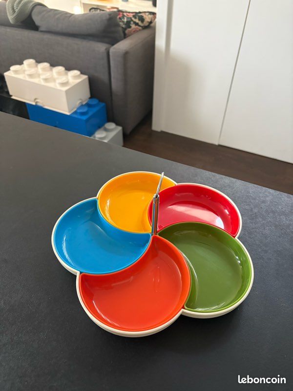 Lot De Plateaux Apéro Mélamine Voluform - Vintage Années 70 - Très Bon état