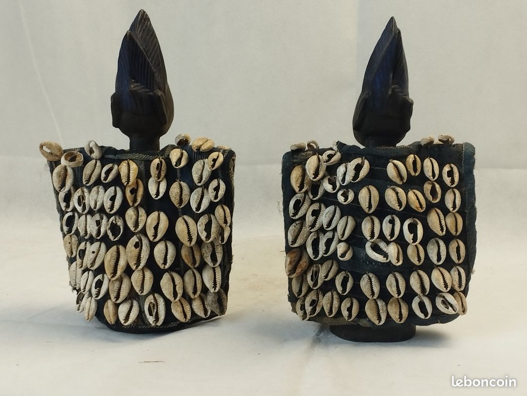 Couple d’Ibeji Yoruba – Nigéria – statuettes rituelles jumelles – 27 cm (image 4)