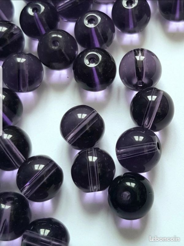 Lot De 1000 Perles De Rocaille Violet 2 Mm 12/0 - Pour Création De Bijoux, Neuf
