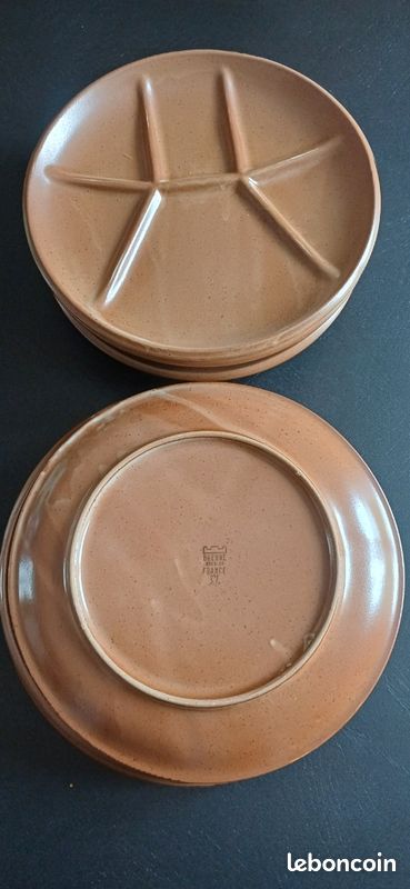 Assiettes à fondu en grès (image 2)