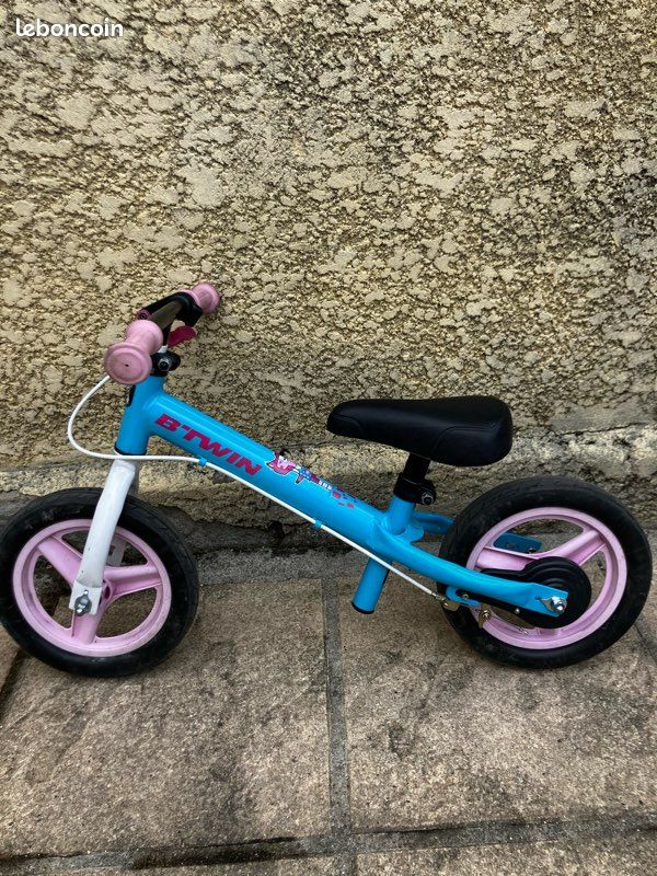Draisienne enfant 10 Pouces RUNRIDE 500 Bleu Rose Vélos